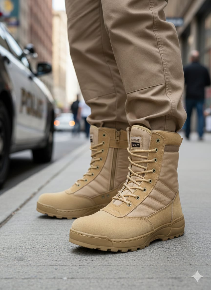 Desert Khaki Tactical Combat Boots – Durable, Comfortable & Anti-Slip
